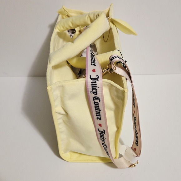 Viral Juicy Couture Yellow Pear Extra Spender Tote Fuzzy Big Tote - New - Picture 3 of 6